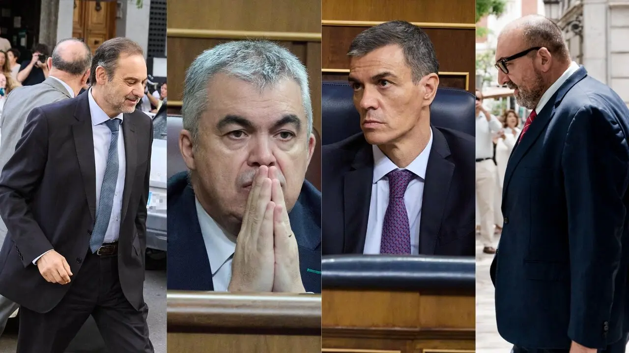 Jos&eacute; Luis &Aacute;balos, Santos Cerd&aacute;n, Pedro S&aacute;nchez y Koldo Garc&iacute;a. / EP
