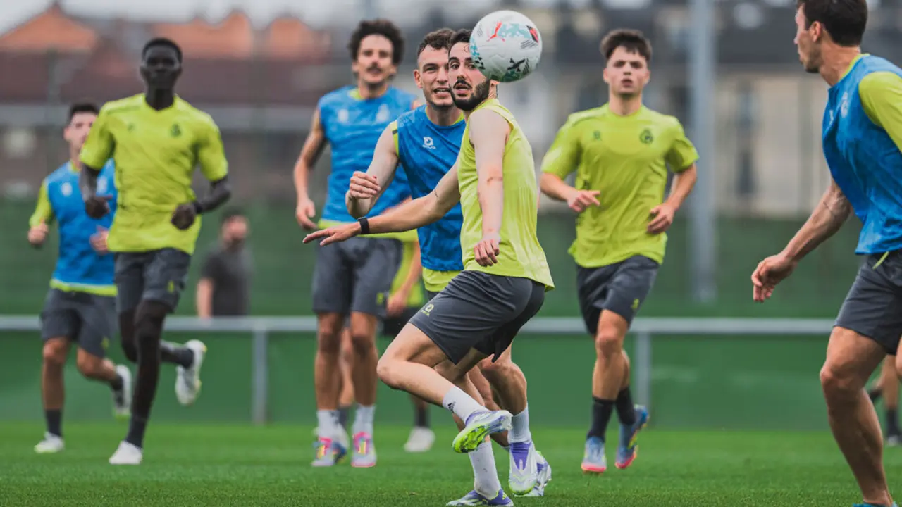 Primer entrenamiento del Racing a la vuelta de las vacaciones. / RRC