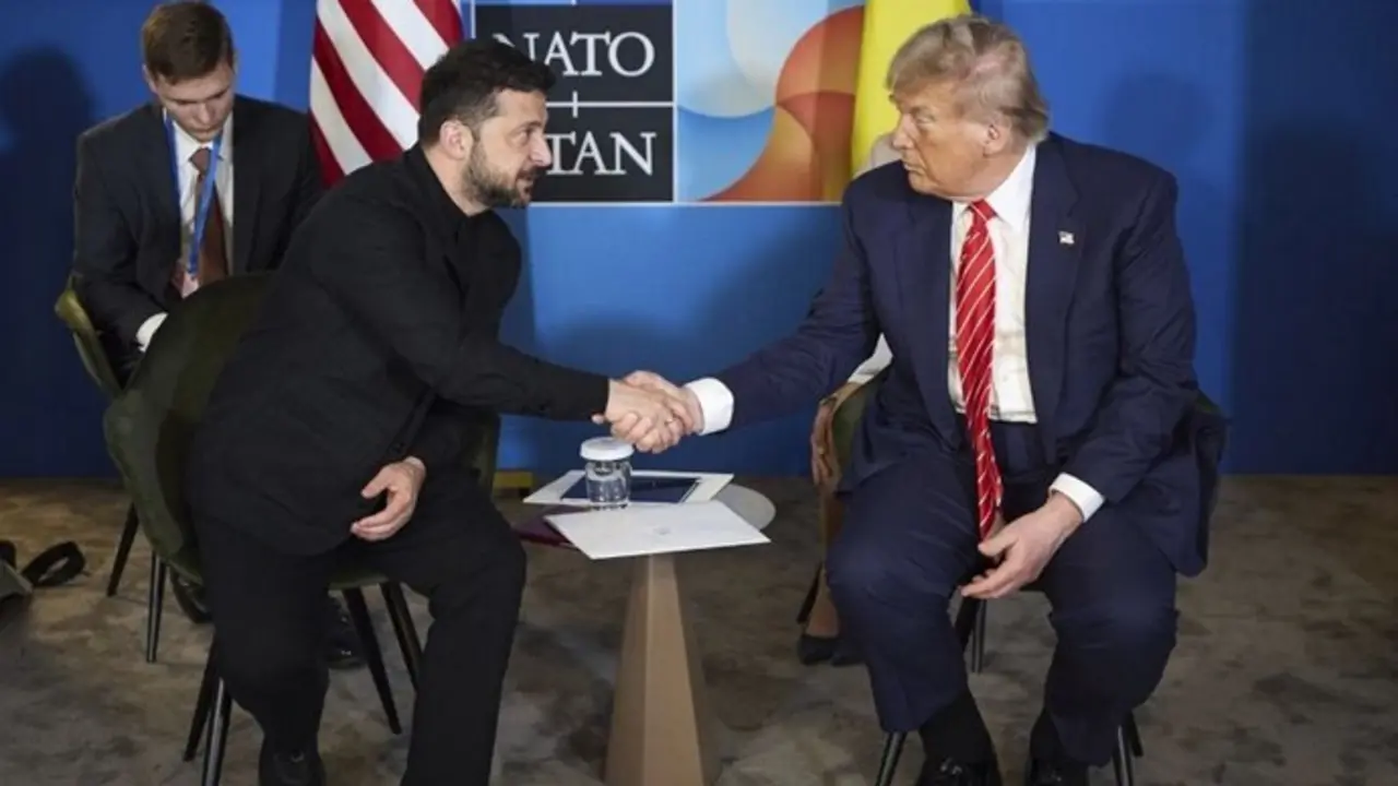 Donald Trump recibe al presidente Zelenski. / x