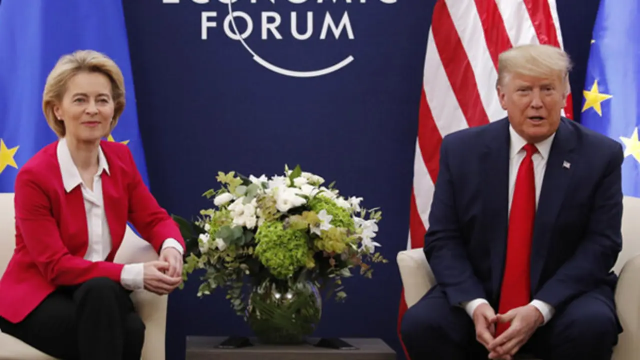 La presidenta de la CE, Von der Leyen y el presidente de EE.UU. Donald Trump. / x