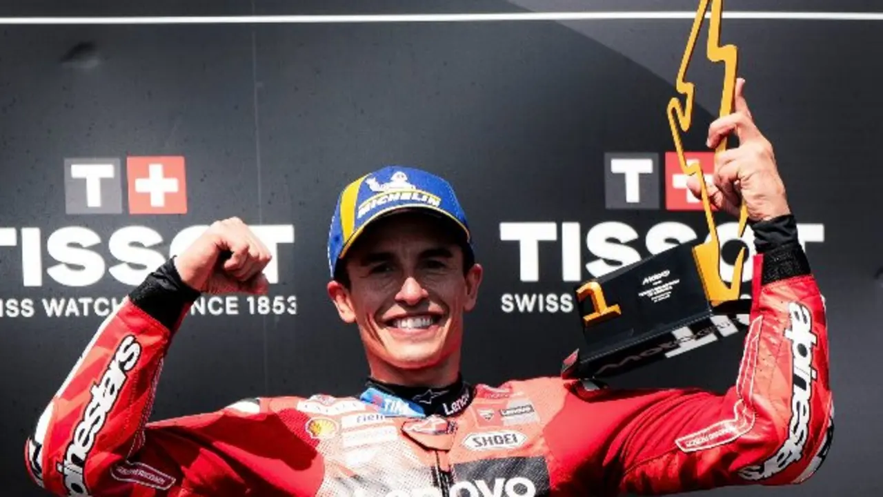 Marc M&aacute;rquez tras ganar en Brno. / X