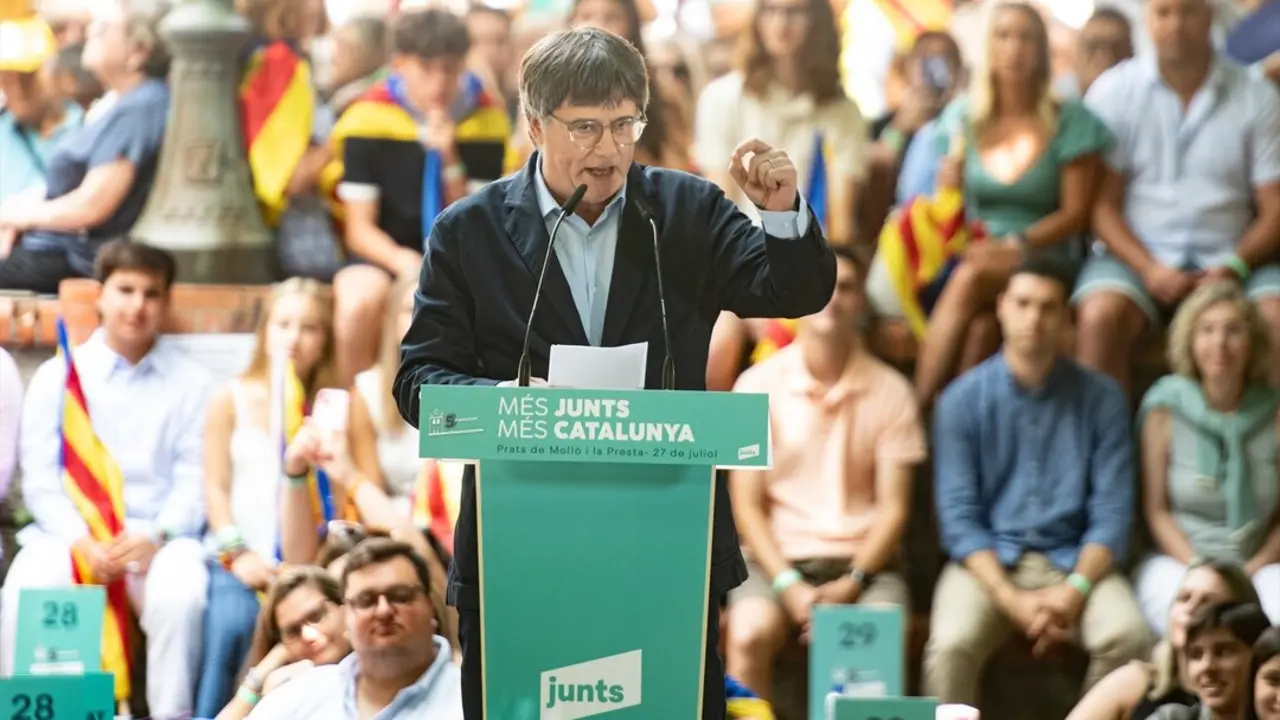 El presidente de Junts, Carles Puigdemont. / Gl&ograve;ria S&aacute;nchez