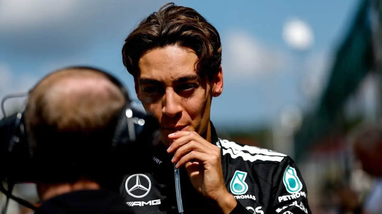 George Russell durante el GP de B&eacute;lgica. / EP