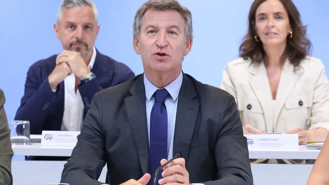 El presidente del Partido Popular, Alberto N&uacute;&ntilde;ez Feij&oacute;o, preside la reuni&oacute;n del Comit&eacute; Ejecutivo Nacional del partido. / Marta Fern&aacute;ndez