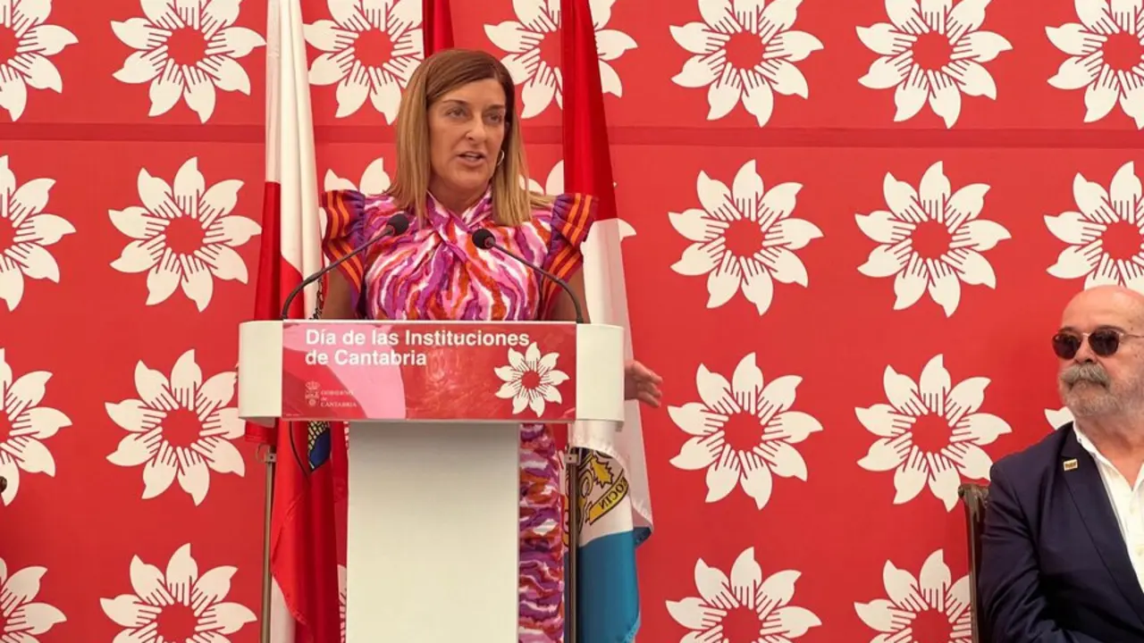 Buruaga durante el acto del D&iacute;a de las Instituciones. / A.E.