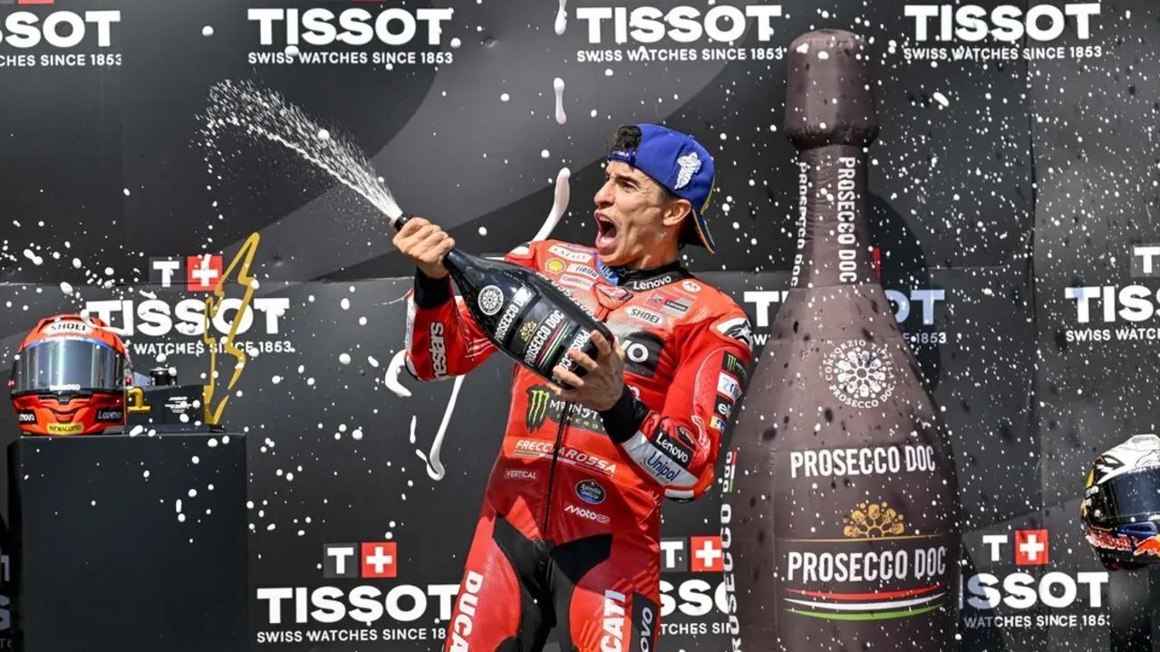 Marc M&aacute;rquez celebra tras ganar en Rep&uacute;blica Checa. / EP