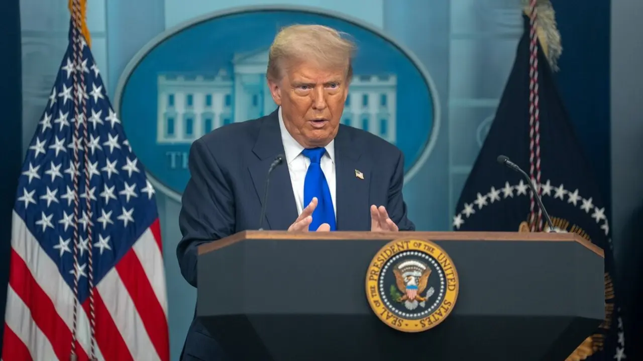 El presidente de Estados Unidos, Donald Trump, durante un discurso. / EP