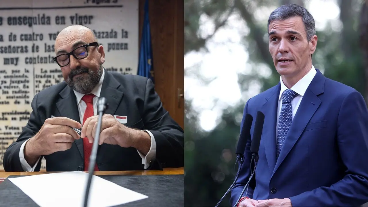 El exasesor de &Aacute;balos, Koldo Garc&iacute;a (izq) y el presidente del Gobierno, Pedro S&aacute;nchez (dcha). / EP