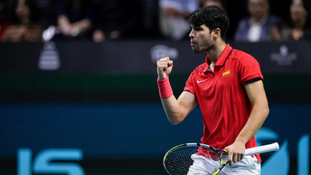 El tenista murciano carlos Alcaraz en el US Open. / x