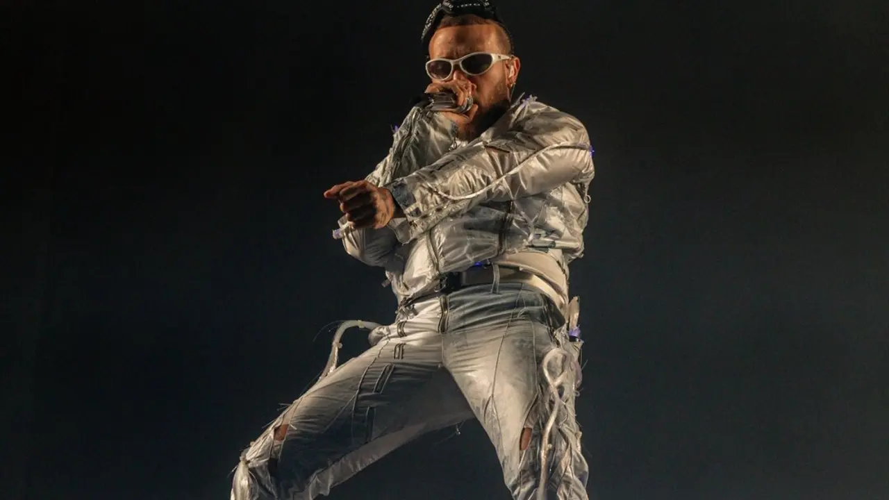 El artista Jhayco, durante su concierto. / Ricardo Rubio / Archivo