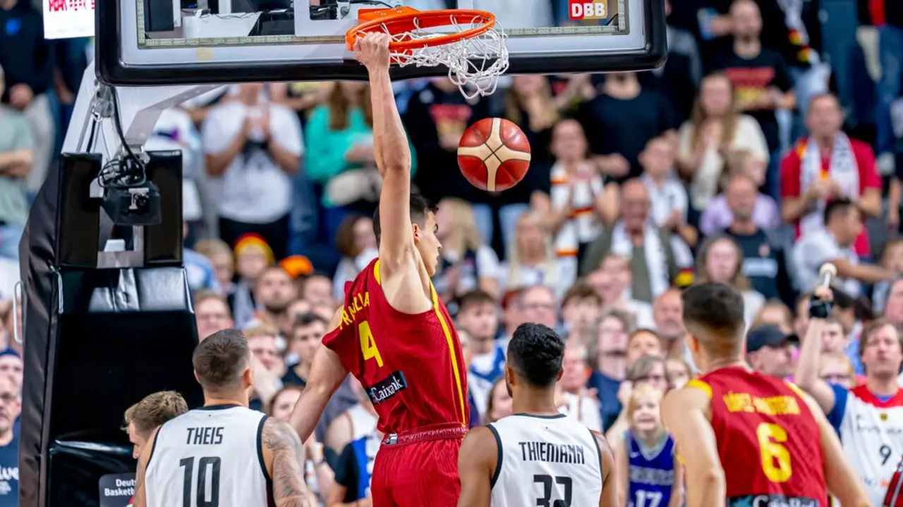 Partido disputado entre Espa&ntilde;a y Alemania. / BaloncestoESP