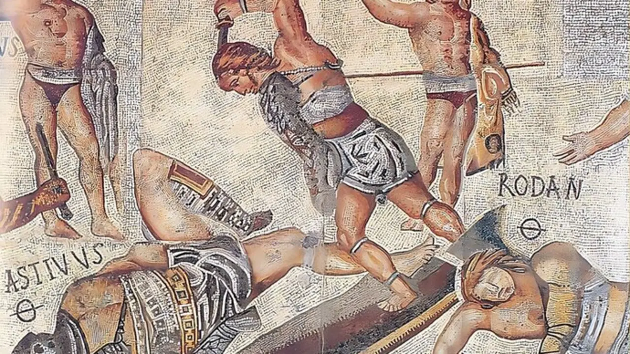 Cartel de la conferencia 'Morituri te salutant: certezas y equ&iacute;vocos sobre los combates de gladiadores'. / x