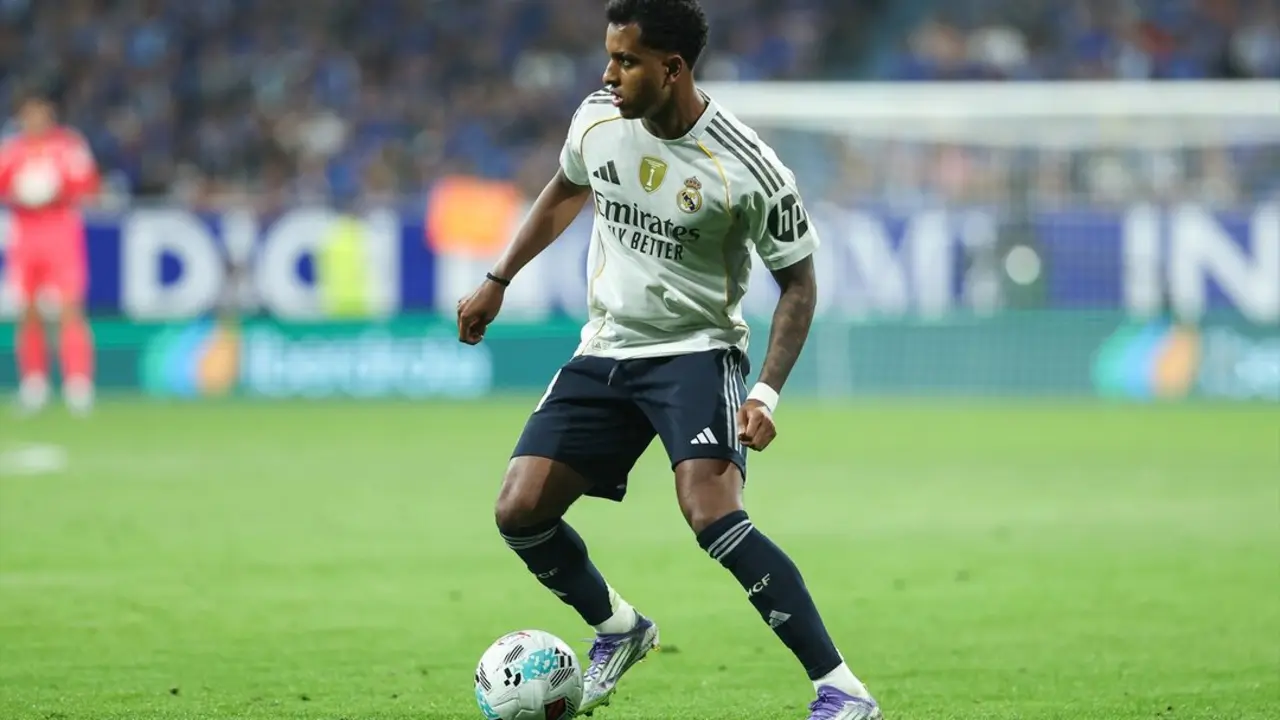 Rodrygo durante un partido con el Real Madrid. / EP