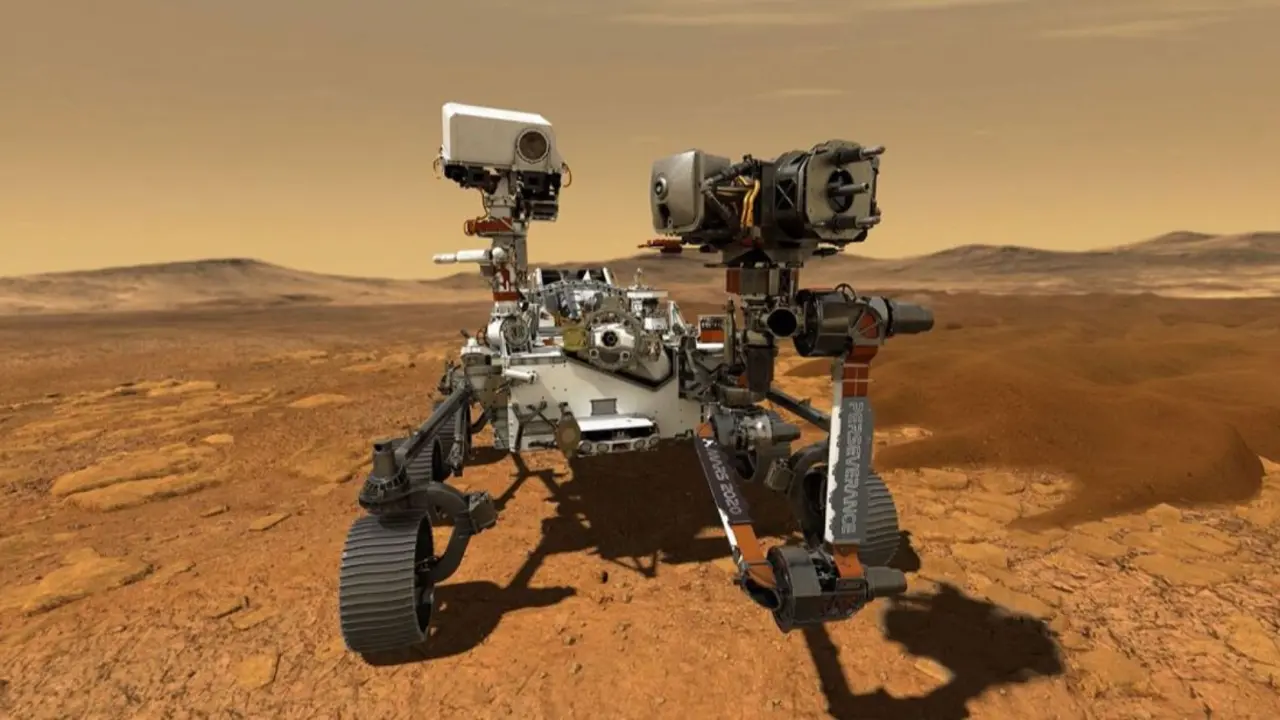 Representaci&oacute;n del rover Perseverance, uno de los veh&iacute;culos de exploraci&oacute;n espacial de la NASA en Marte. / NASA