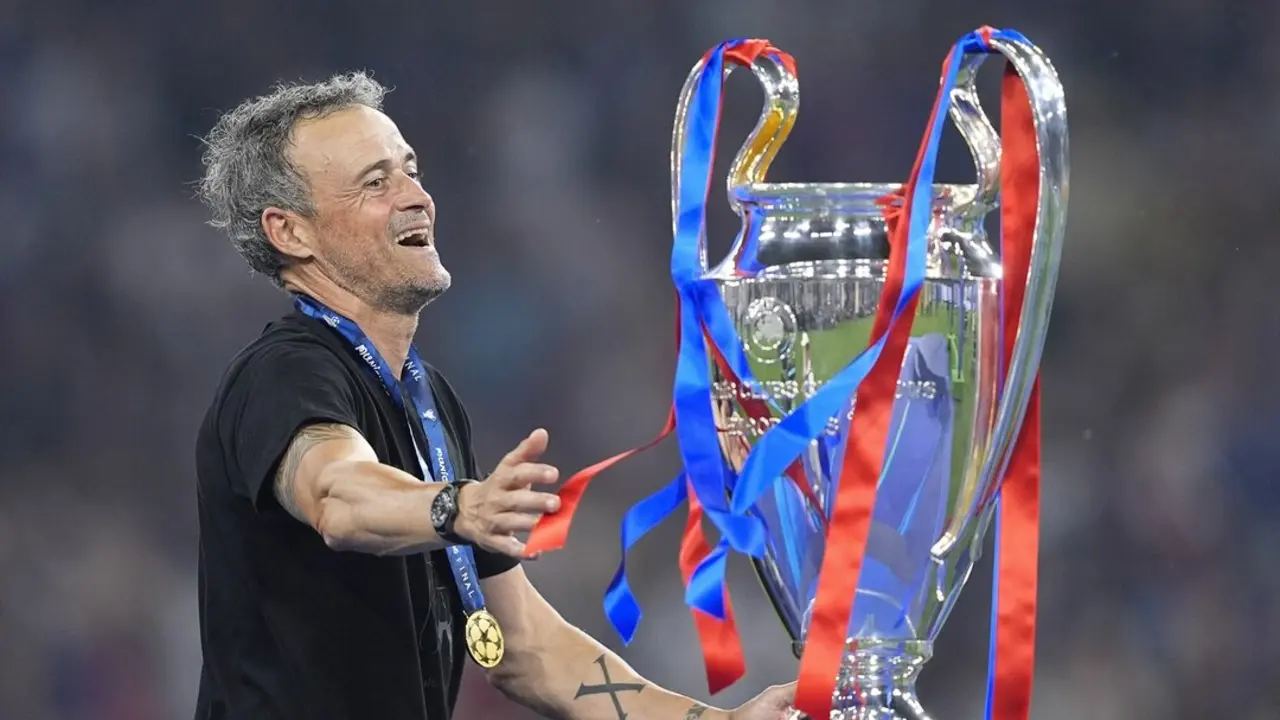 Luis Enrique tras conquistar la Champions la pasada temporada, / EP