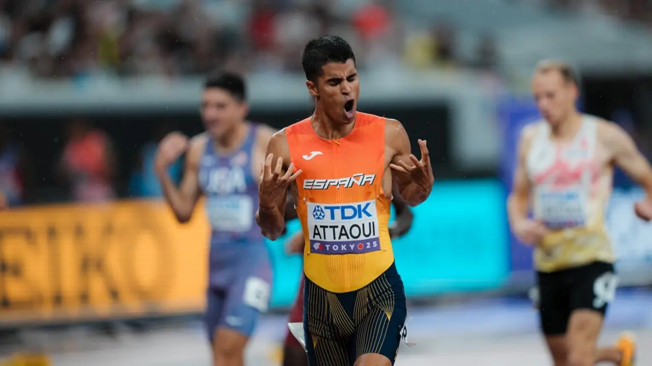 Attaoui celebra la victoria. / RFEA