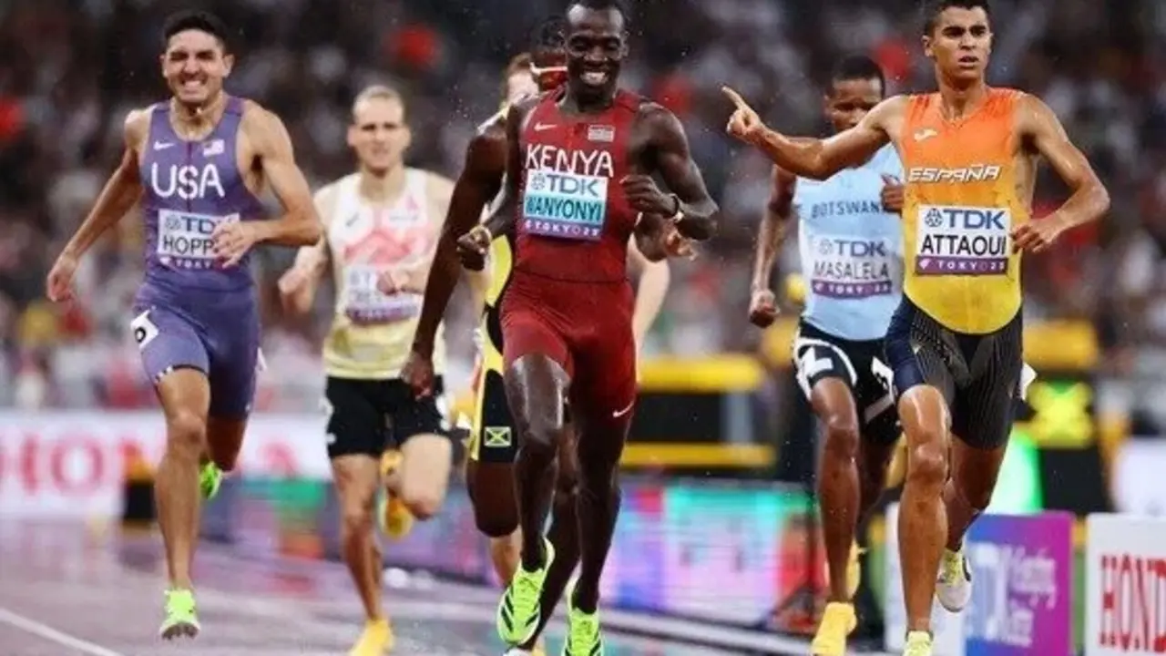 Attaoui durante la semifinal en Tokio. / RFEA