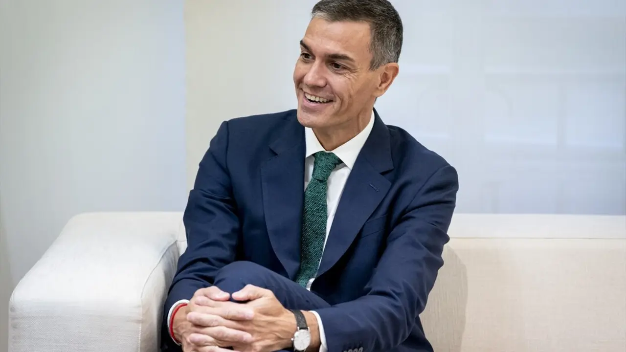 El presidente del Gobierno, Pedro S&aacute;nchez, recibe al canciller de la Rep&uacute;blica Federal de Alemania, Friedrich Merz. / A. P&eacute;rez Meca