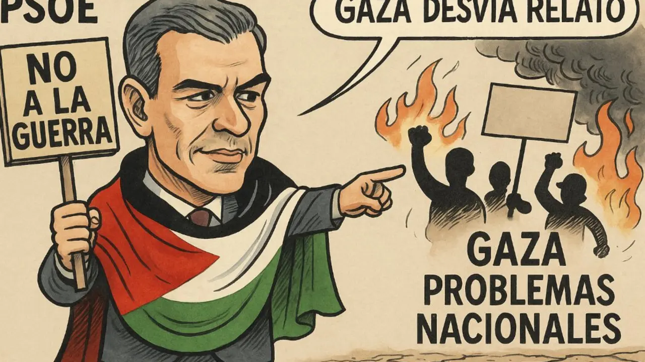 Pedro S&aacute;nchez ha encontrado su "No a la guerra" a partir de lo que est&aacute; ocurriendo en la Franja de Gaza. / A.E