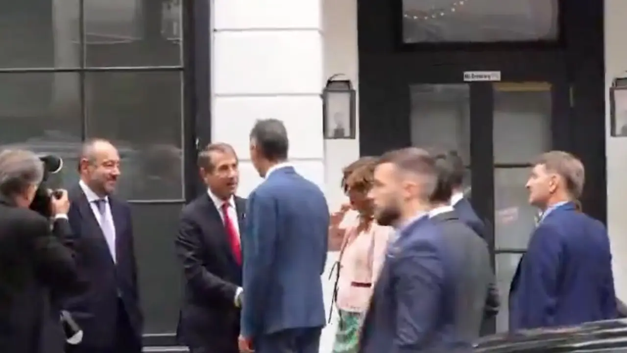 Pedro S&aacute;nchez a su llegada a Nueva York. / X