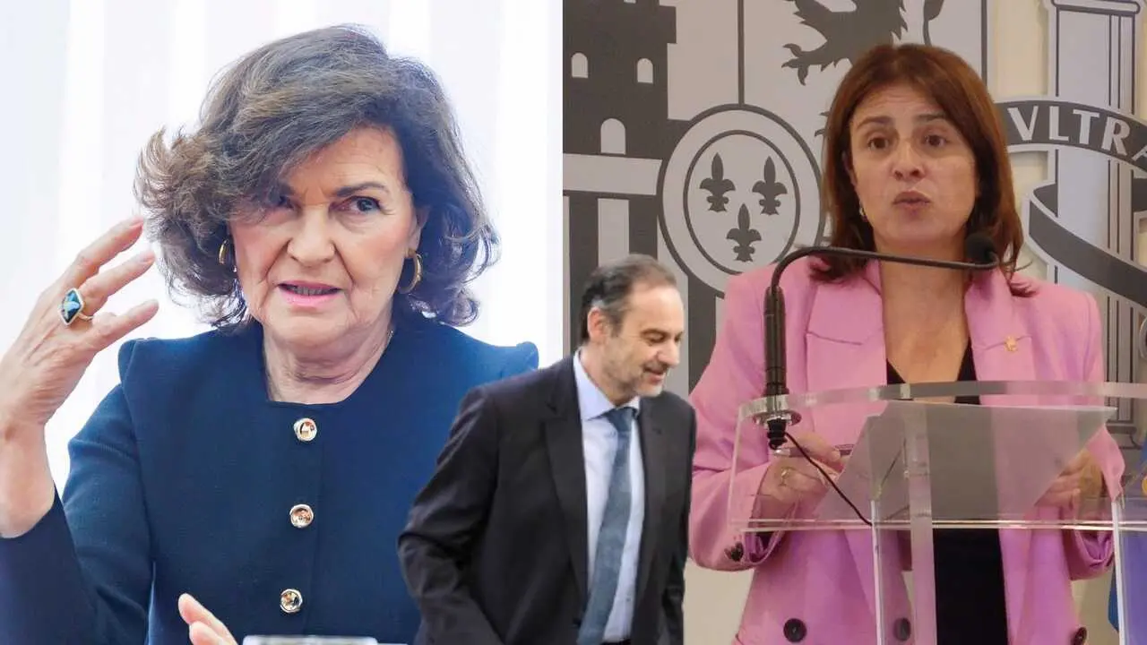 Carmen Calvo y Adriana Lastra defendieron a &Aacute;balos. / EP