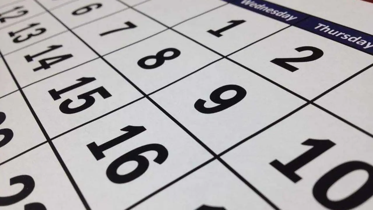 Vista de un calendario. EP / Archivo