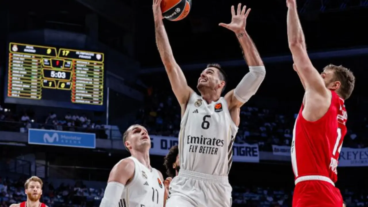 Partido entre Real Madrid y Olympiacos. / Real Madrid Basket