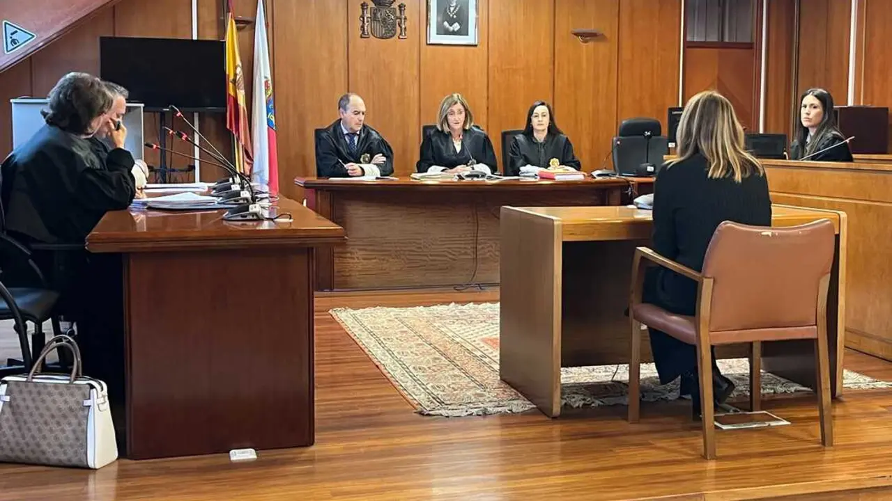 La acusada declarando ante la Sala de la Secci&oacute;n Primera de la Audiencia Provincial. / EP