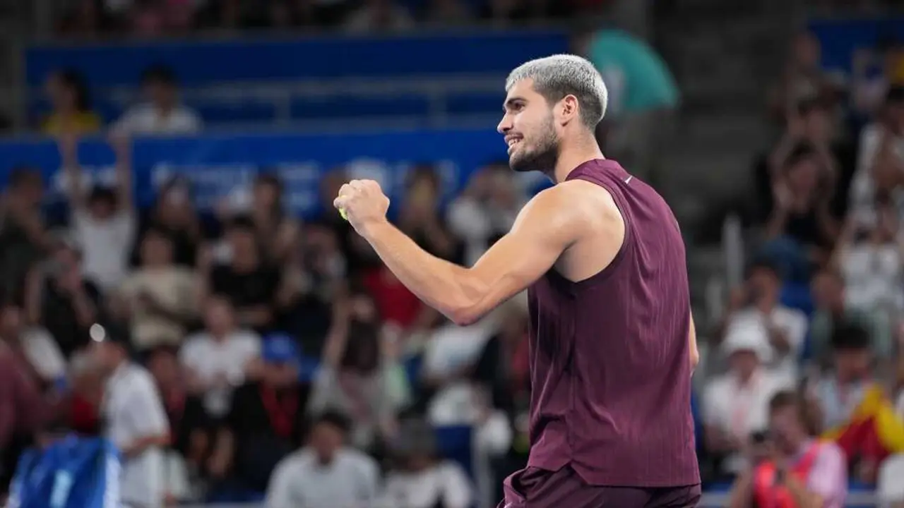 El tenista espa&ntilde;ol, Carlos Alcaraz durante el torneo en Tokio. / Ranjith Kumar