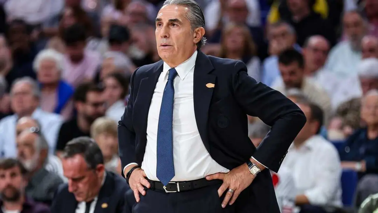 Sergio Scariolo durante el partido del Madrid ante el Partizan. / EP