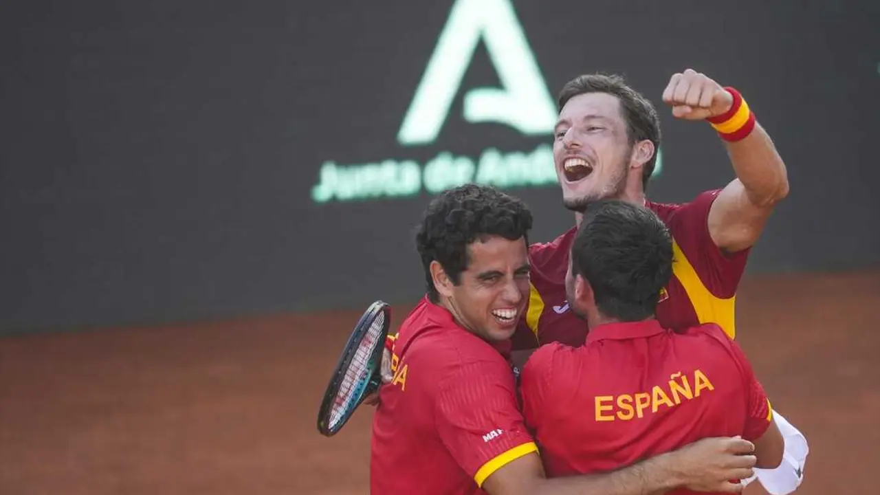 Carre&ntilde;o celebra el pase de Espa&ntilde;a en la Copa Davis. / EP