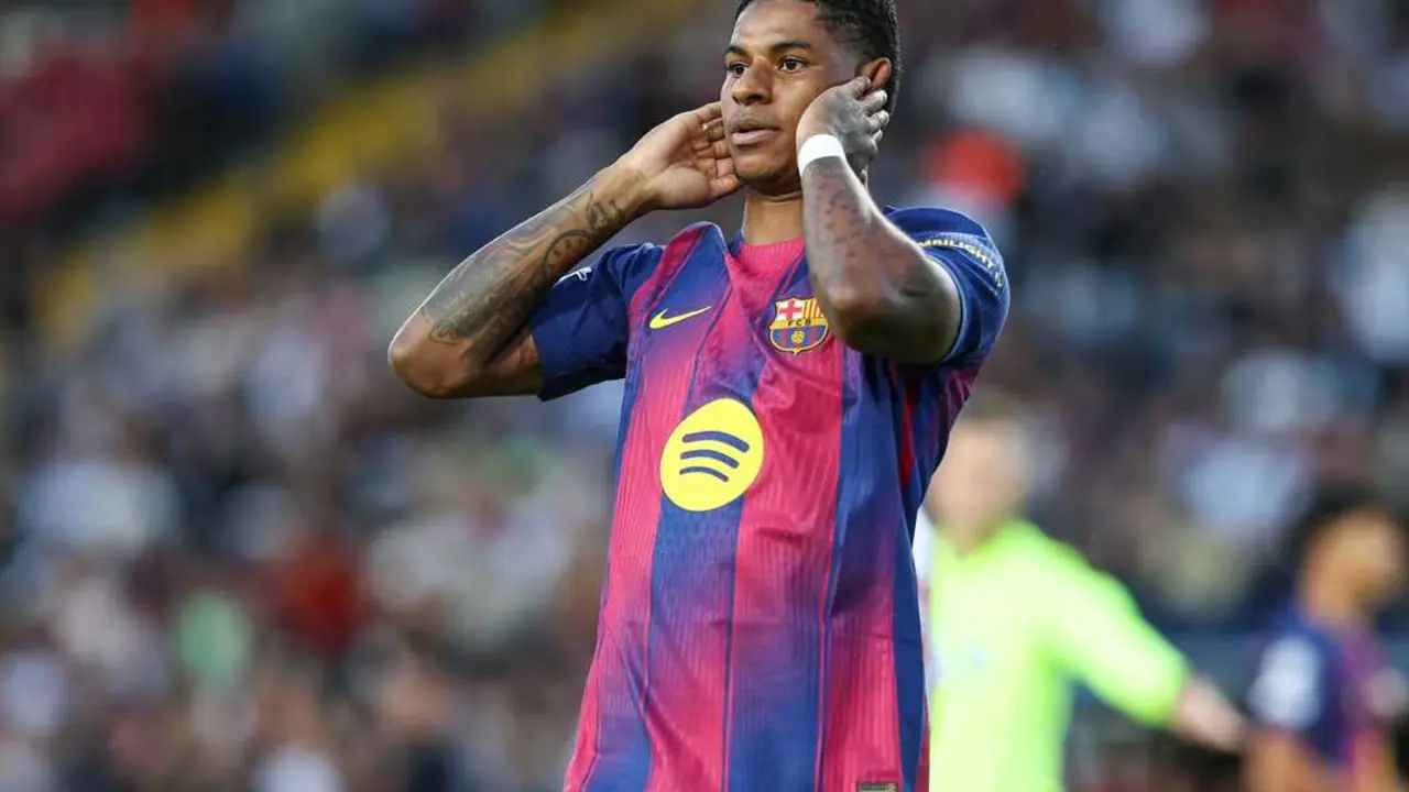 Marcus Rashford durante un partido con el FC Barcelona. / EP