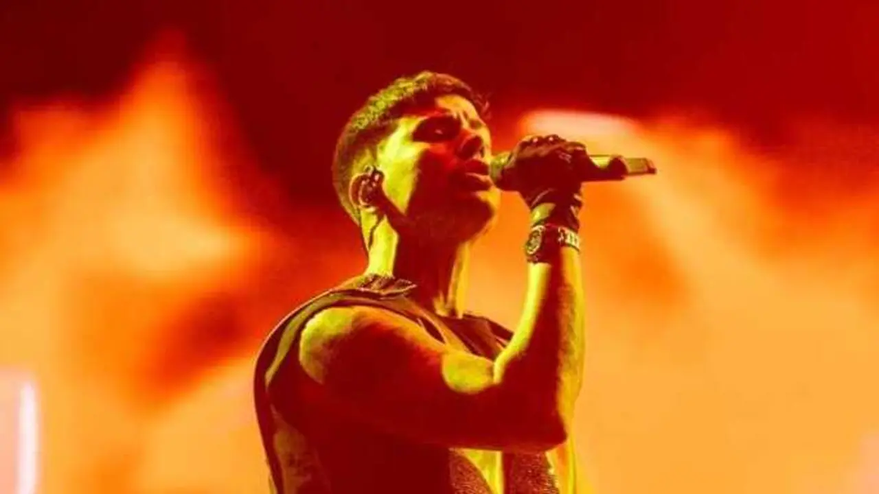 El cantante argentino Duki durante el segundo concierto ofrecido en el Movistar Arena. / EP