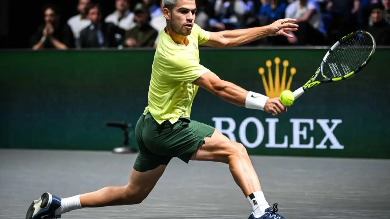Alcaraz durante el Masters 1000 de Par&iacute;s. / Matthieu Mirville