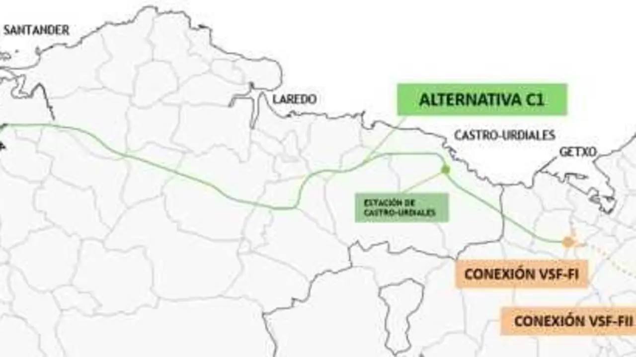 Una de las alternativas estudiadas para el tren Santander-Bilbao. / A.E.