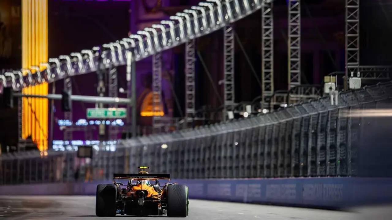 Lando Norris deslumbra en el Strip: McLaren afina en el pen&uacute;ltimo asalto del Mundial