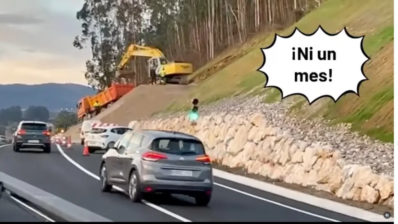 Tr&aacute;fico desviado por obras de emergencia tras el fallo estructural de una ladera en la reci&eacute;n inaugurada conexi&oacute;n Viveda&ndash;Torrelavega.