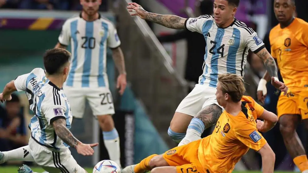 Los jugadores de Argentina durante un partido contra Paises Bajos. / @Argentina