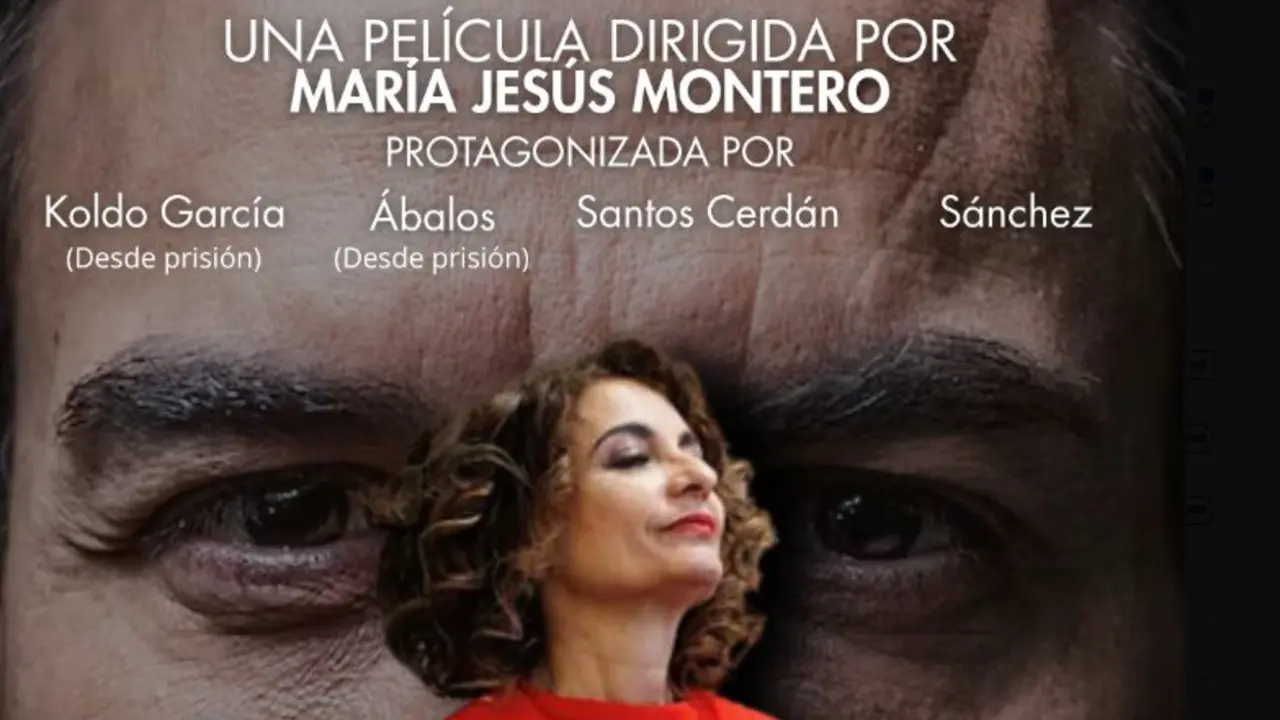 Captura de pantalla de la caricatura hecha por el 
PP de Andaluc&iacute;a con esta frase: Esta Navidad no te pierdas la pel&iacute;cula del a&ntilde;o "Nadie conoce a nadie" en el PSOE".