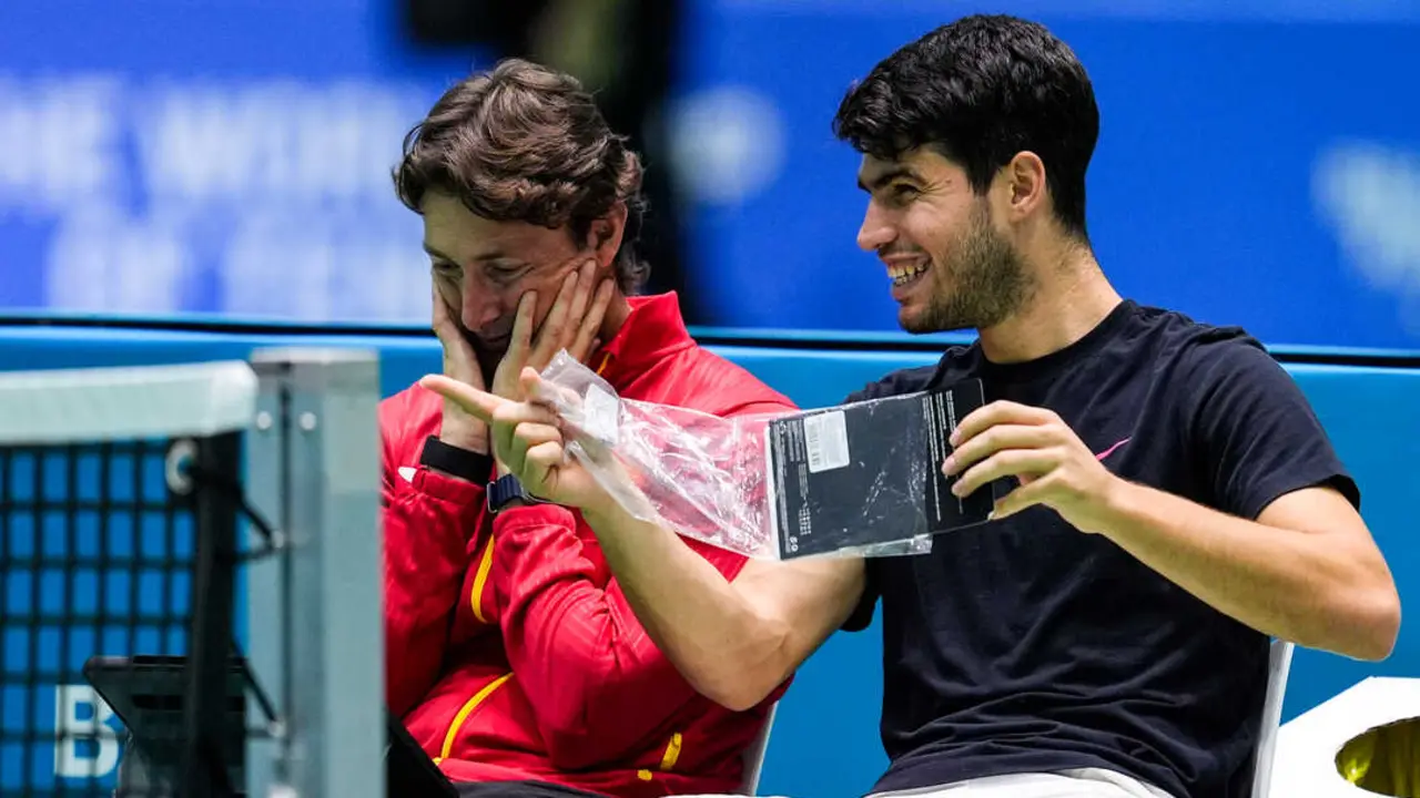Carlos Alcaraz y Juan Carlos Ferrero. / EP