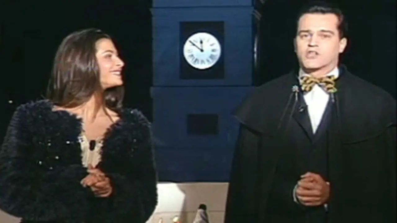 Campanadas en una emisi&oacute;n de TVE en los a&ntilde;os 90. Archivo RTVE