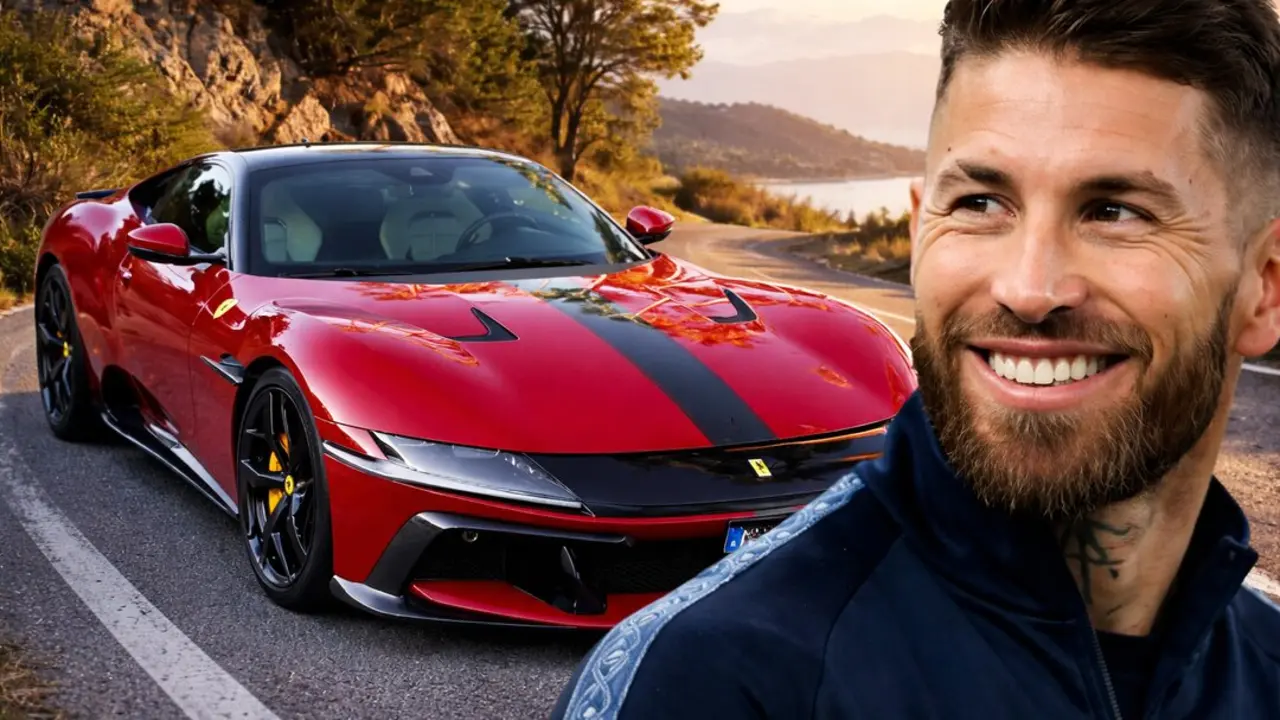 Sergio Ramos y su ferrari.