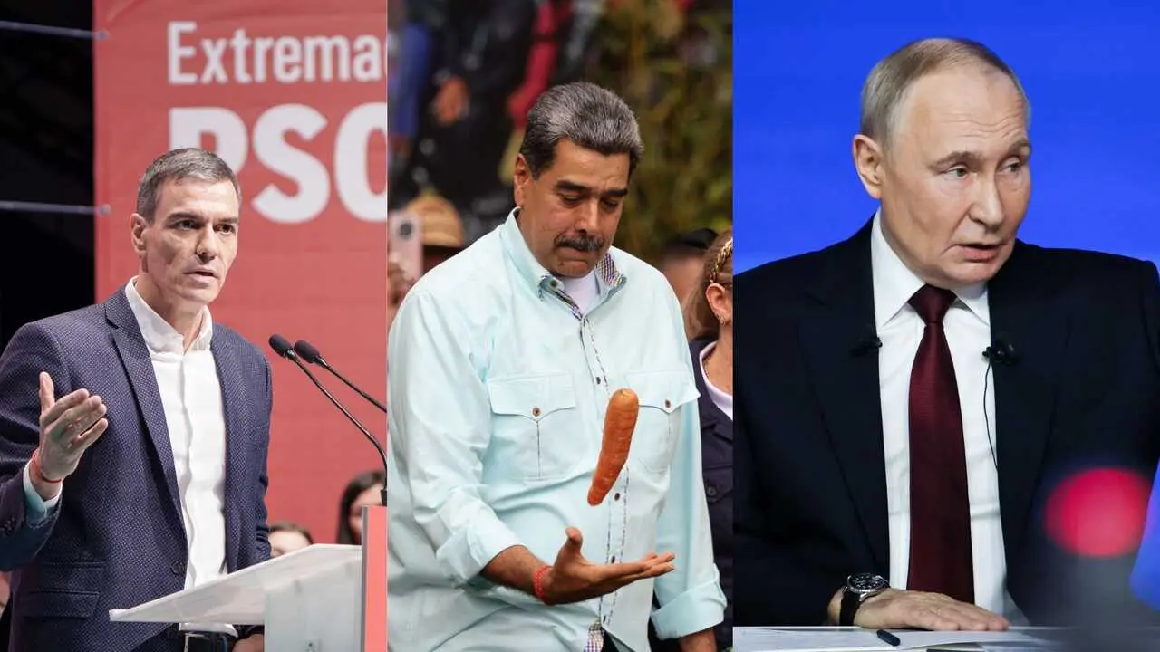 La ca&iacute;da de Nicol&aacute;s Maduro ha dejado al descubierto un ins&oacute;lito paralelismo diplom&aacute;tico: Pedro S&aacute;nchez y Vlad&iacute;mir Putin han reaccionado con discursos pr&aacute;cticamente id&eacute;nticos. / EP / A.E