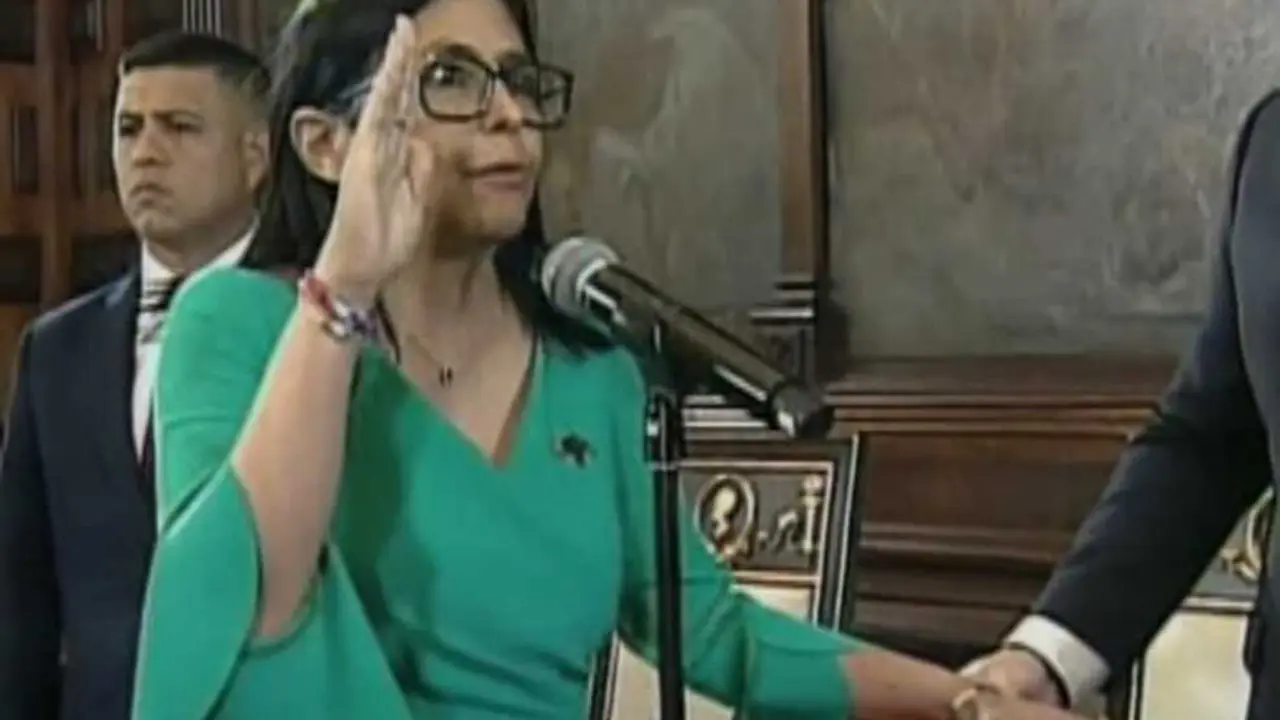 Jura de Delcy Rodr&iacute;guez como presidenta encargada de Venezuela. / EP