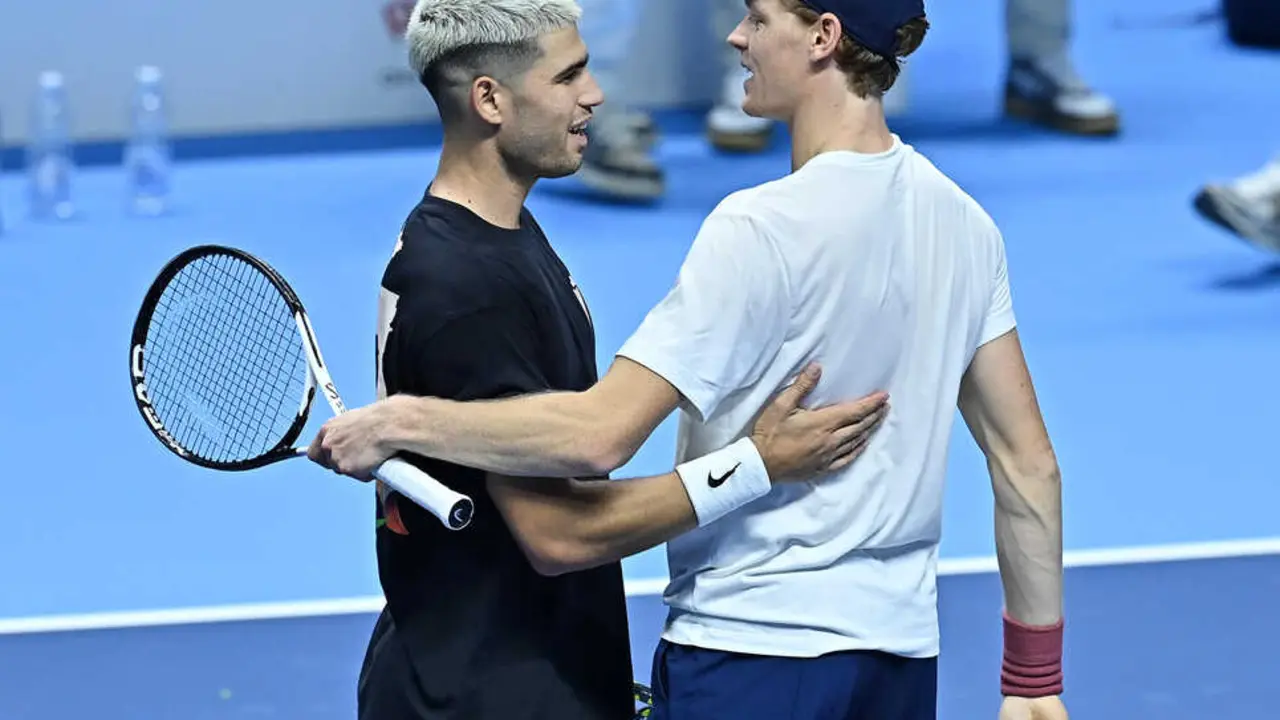 Carlos Alcaraz y Jannik Sinner, Finales ATP en Tur&iacute;n. / ARCHIVO / EP