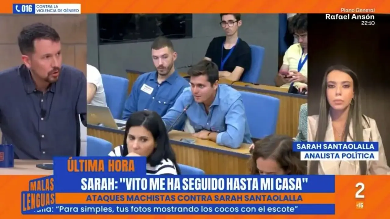 Pablo Iglesias durante el desvar&iacute;o que tuvo en TVE. / RTVE