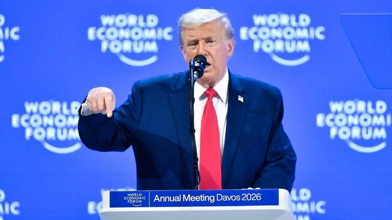 Donald Trump durante su intervenci&oacute;n en Davos. / EP