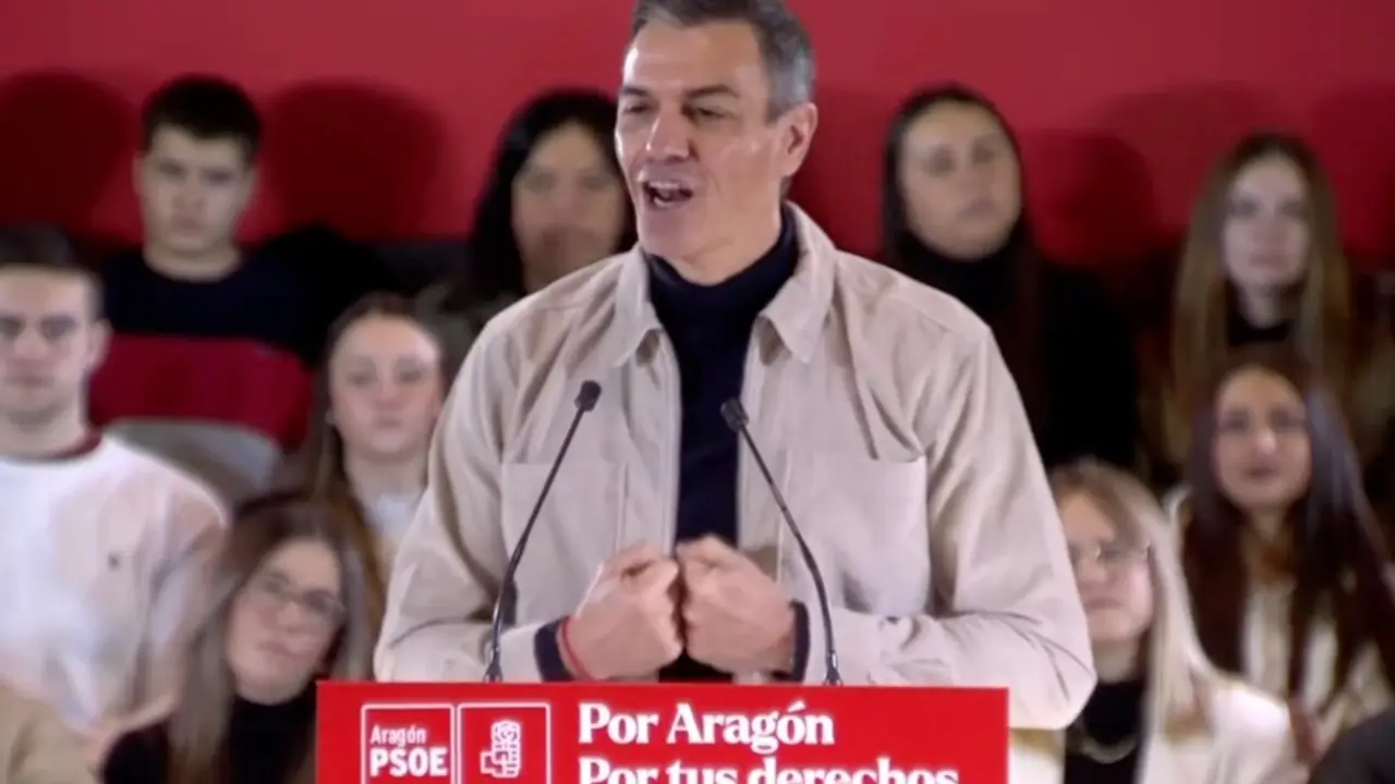 Pedro Sanchez en Huesca.