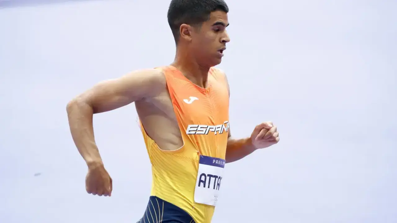 Mohamed Attaoui, joven promesa del mediofondo espa&ntilde;ol, afronta el mayor reto de su carrera: superar la mejor marca mundial de todos los tiempos en los 1.000 metros indoo. / RFEA