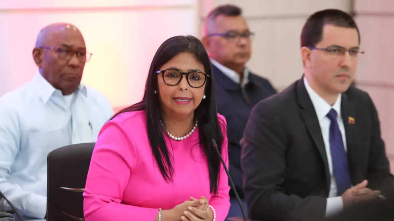 La presidenta temporal de Venzuela, Delcy Rodr&iacute;guez. / EP